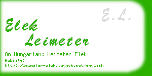 elek leimeter business card